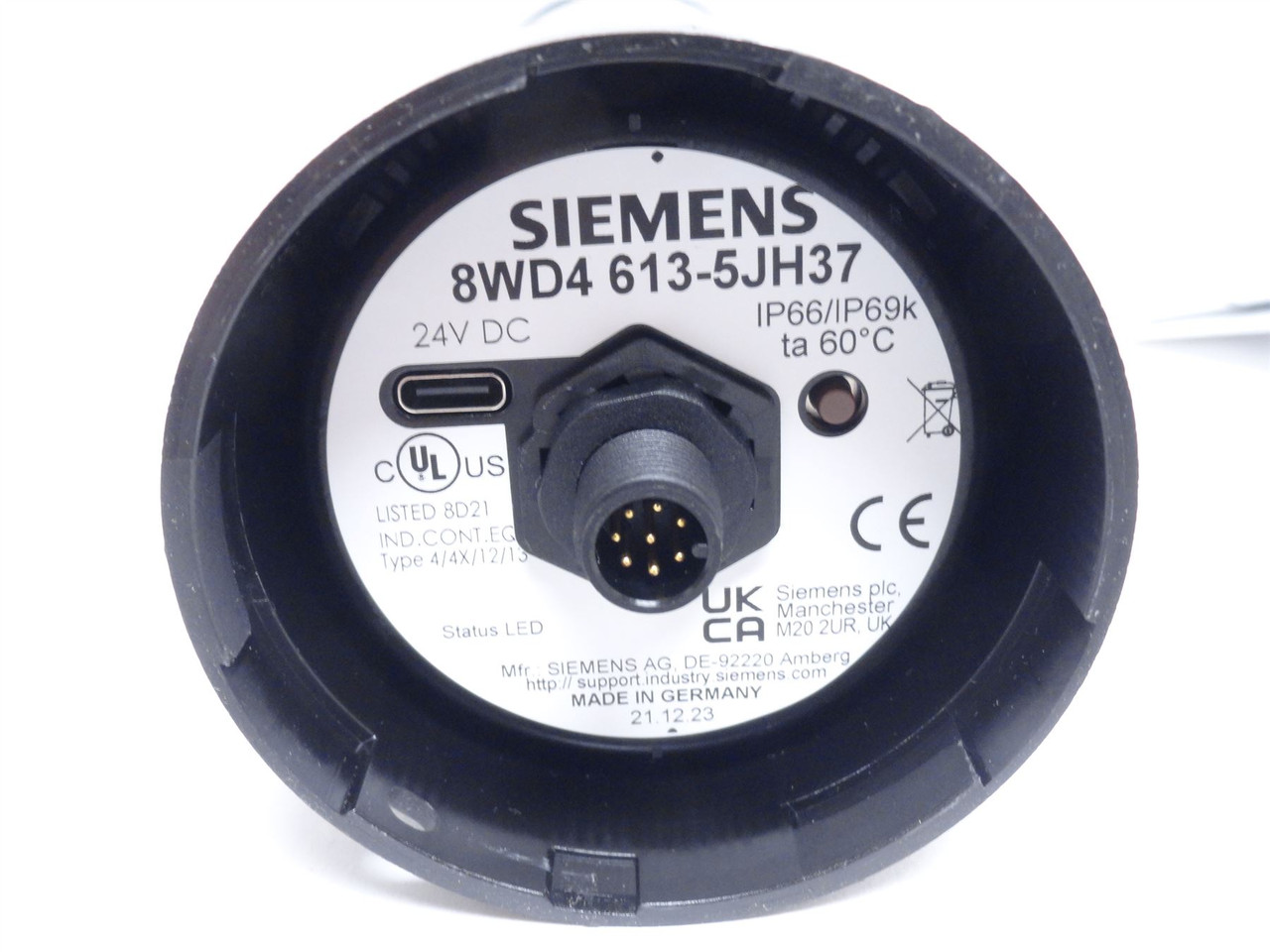 Siemens 8WD4 613-5JH37; Signaling Column 9 segments M12 Plug