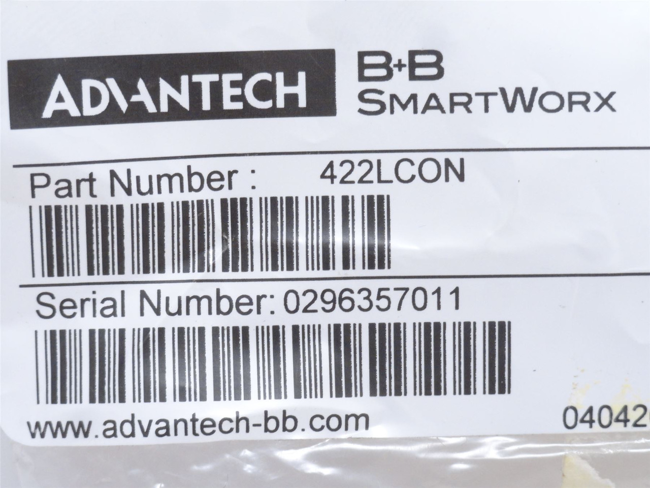 B&B 422LCON; Signal Converter; RS-232 to RS-422; 12VDC