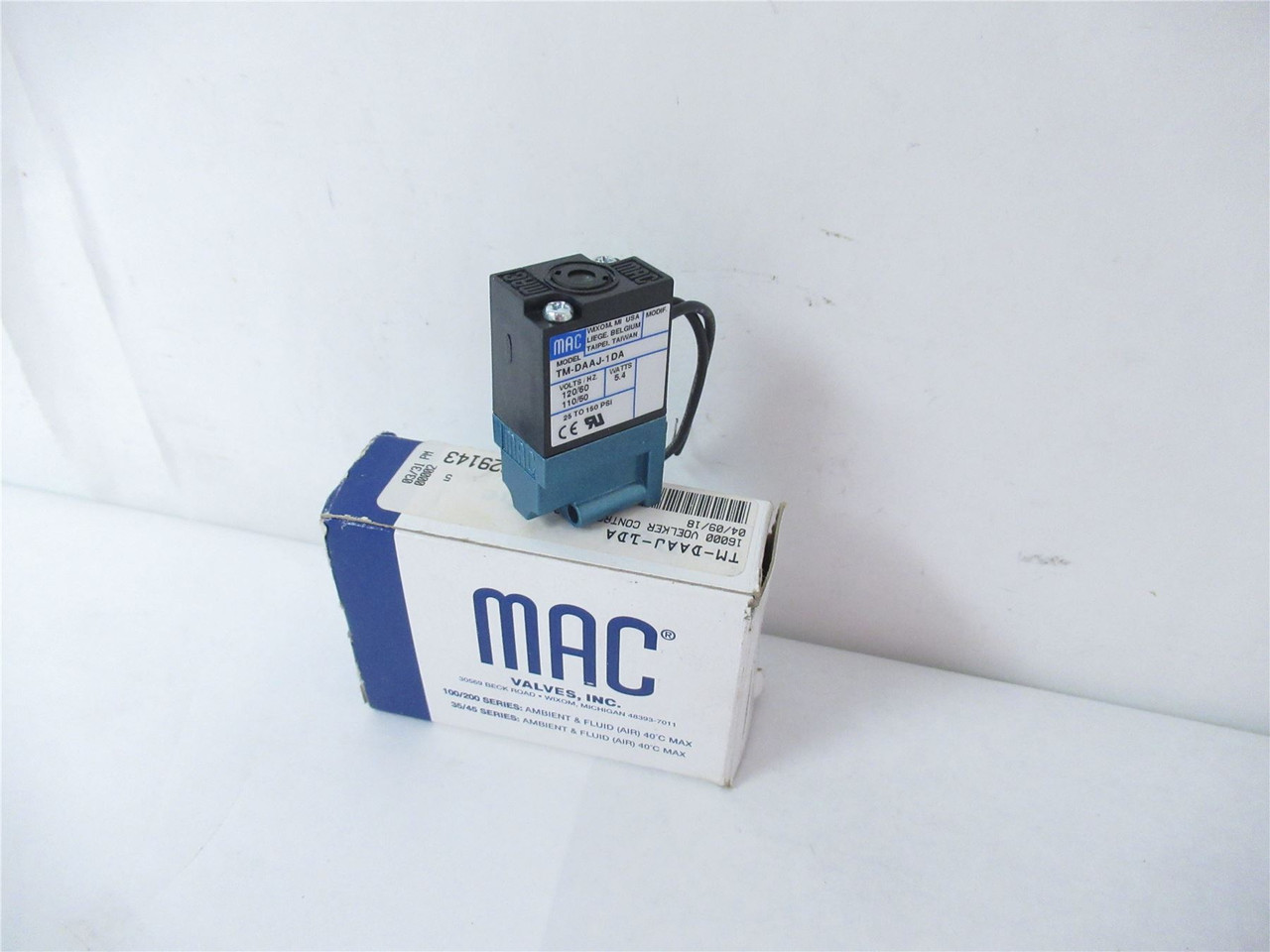 MAC TM-DAAJ-1DA; Valve Coil 120VAC 5.4W 25-150 PSI