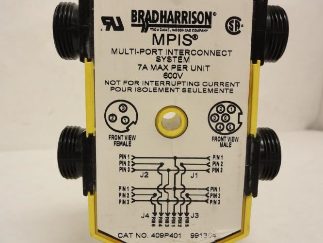 Woodhead 406P401; JXN Box; Molded; 600V; 7A; Multiport