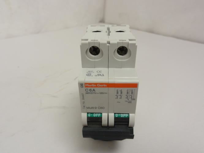 Merlin Gerin MG24447; Supplementary Protector 6A; 2P; 240/480VAC