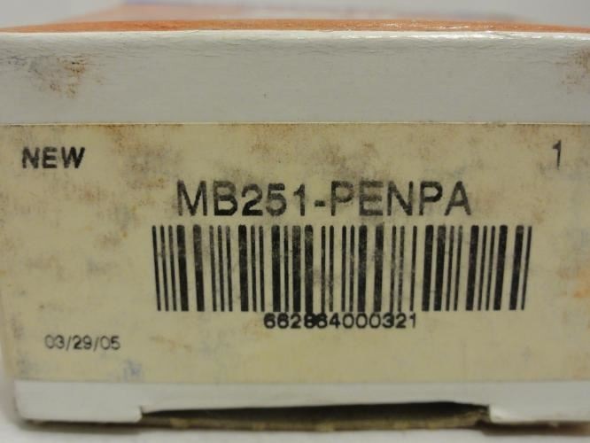 MB MB251-PENPA; Ball Bearing Insert; 1"ID x 52mm OD