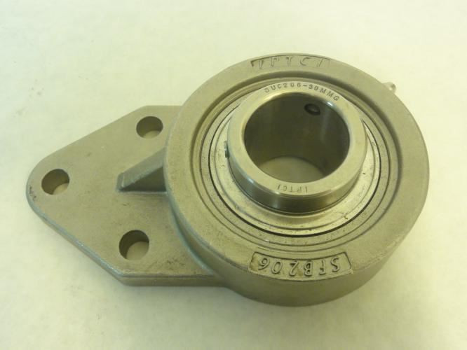 IPTCI SUCSFB206; Flange Bearing; SST; 3-Bolt; 30mm ID