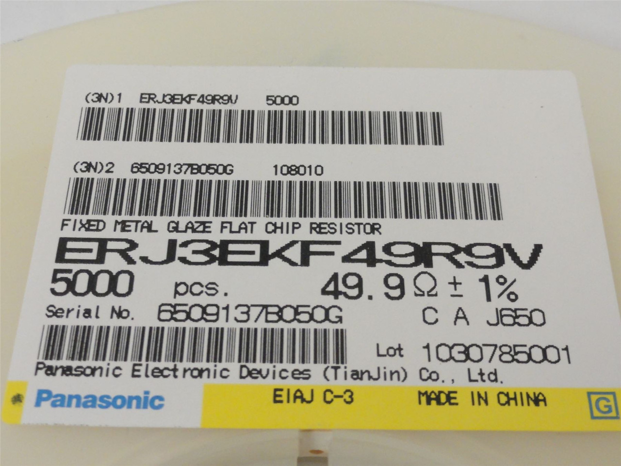 Panasonic ERJ3EKF49R9V; Lot-4000 Chip Resistors; 49.9ohms