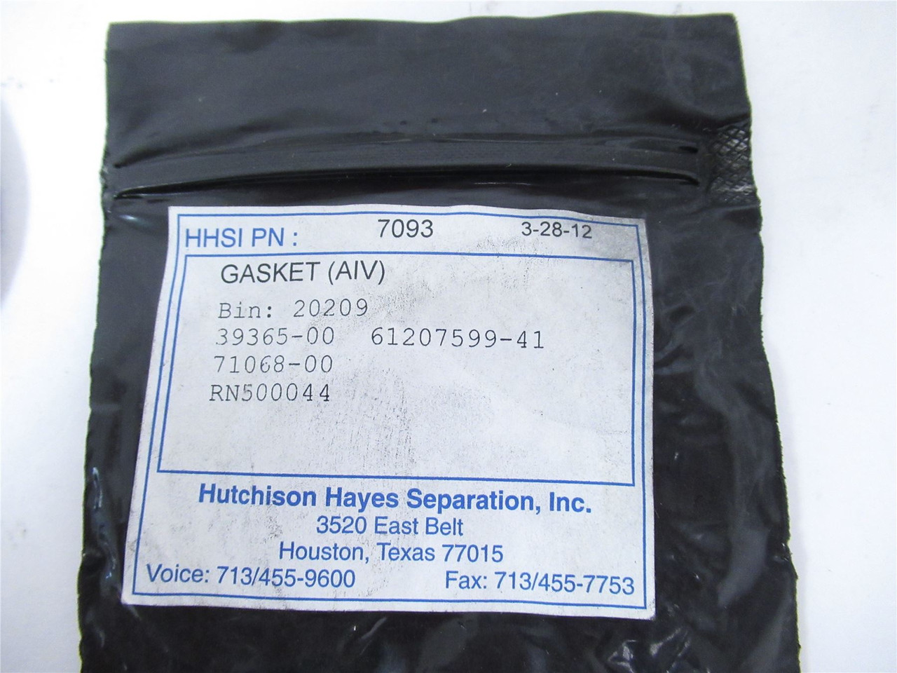 Alfa Laval 7093 Gasket; Lot-14 Gasket2" ID 1.25"OD .18" Thick