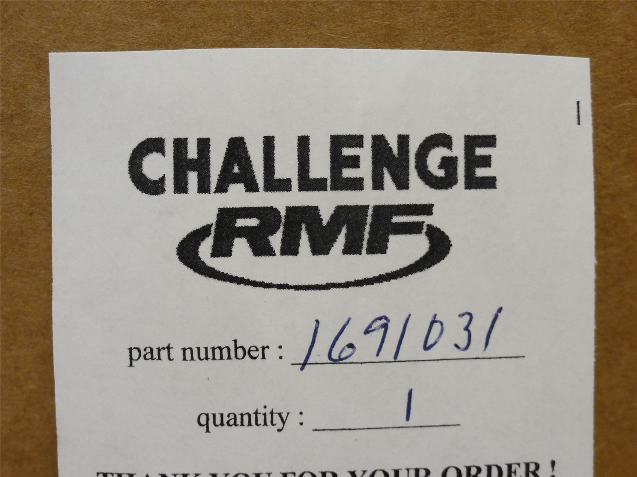 Challenge RMF 1691030; Inspection Hatch O-Ring; 8-3/4"ID