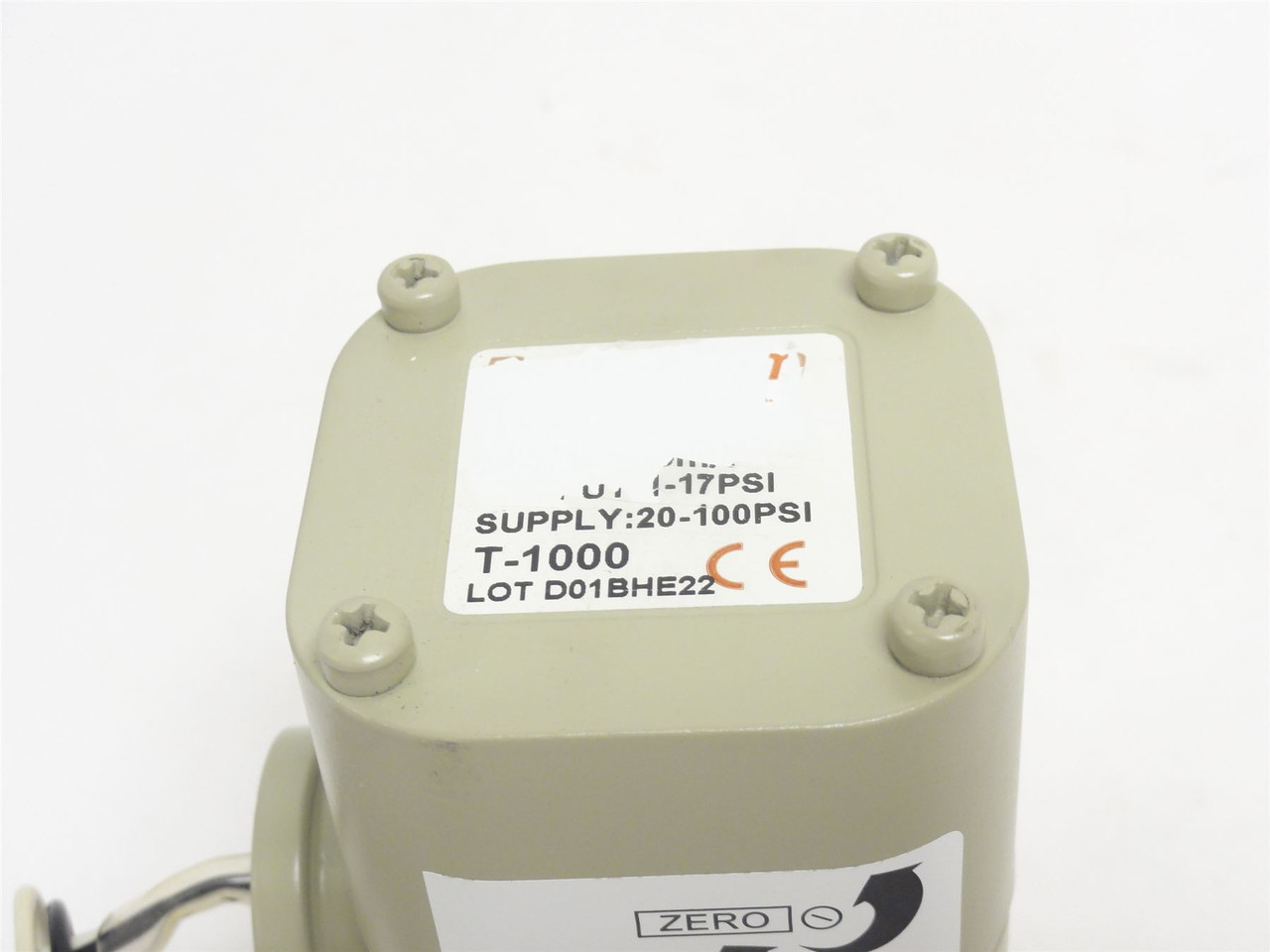 Bellofram 961-116-000; Pnuematic Transducer 1-17psi
