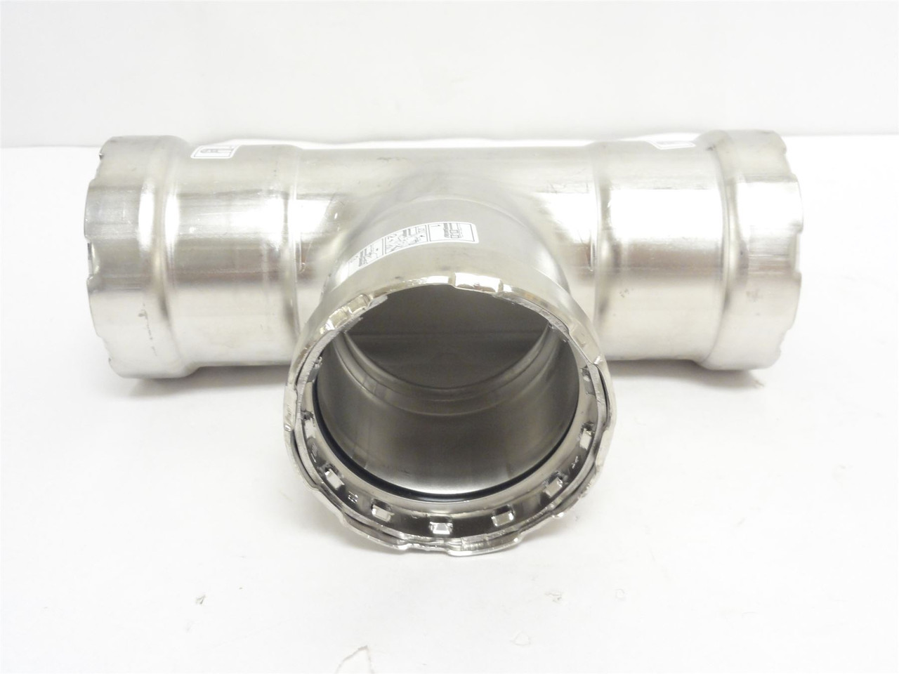 Viega 95125; MegaPress SS-304 Pipe Tee; Size: 2"