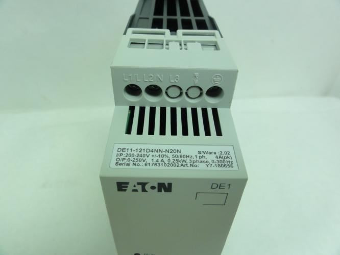 Eaton DE11-121D4NN-N20N; Frequency Drive; 230VAC; 1.4 A; 0.33 HP