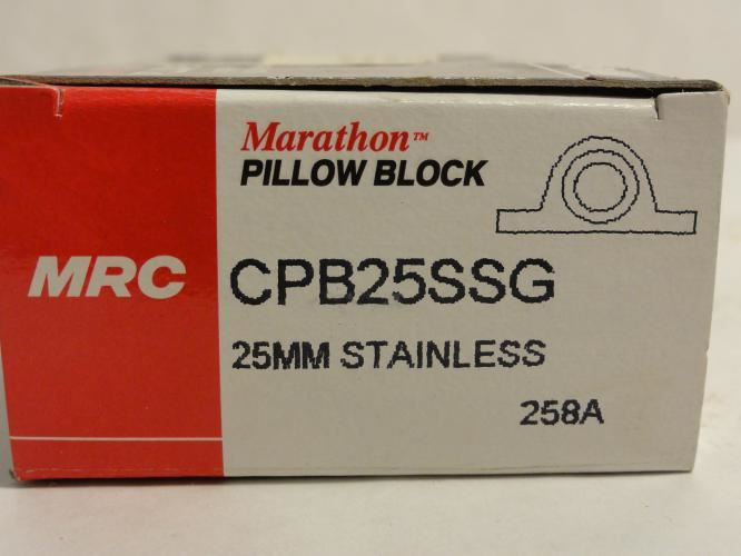 MRC CPB25SSG; Pillow Block Bearing; 25mm; 2-Bolt