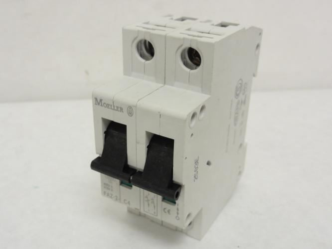 Moeller FAZ-C4/2; Circuit Breaker; 5kA; 277/480VAC; 2 Pole