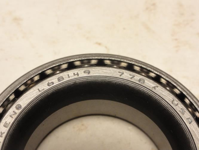 Timken L68149; Tapered Roller Bearing Set; 1-3/8"ID