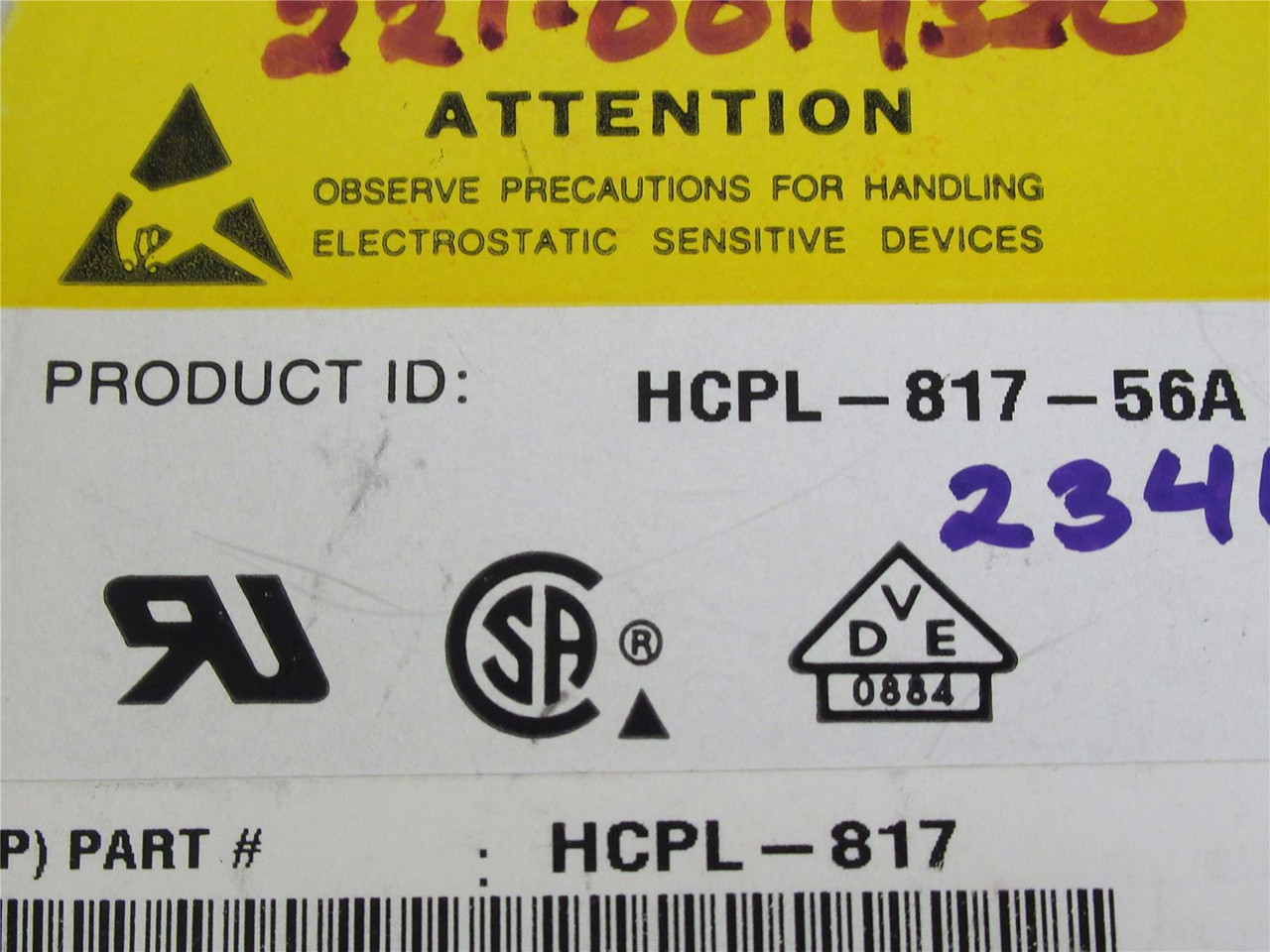 Agilent HCPL-817-56A; Lot-300 Optocoupler; 4-Pin
