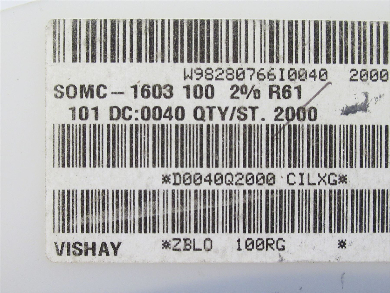 Vishay SOMC1603-100; Lot-900 Resisitor Array; 100Ohm