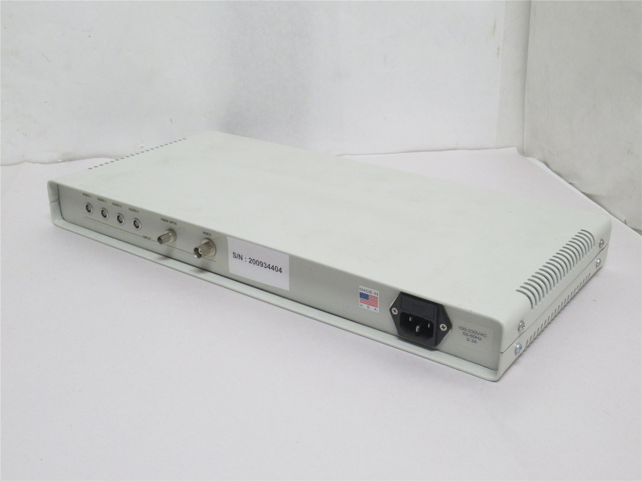 TDK 34400-TX; Audio/Visual Fiber Converter-Transmitter; 100-230VAC