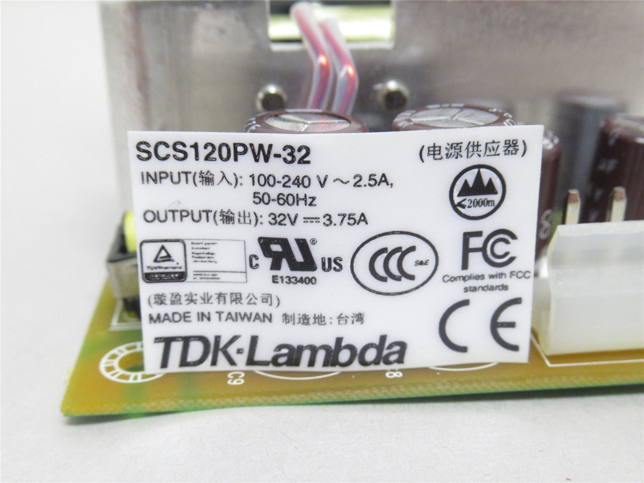 TDK SCS120PW32; Power Supply; 100-240VAC; 2.5A In; 32V Out