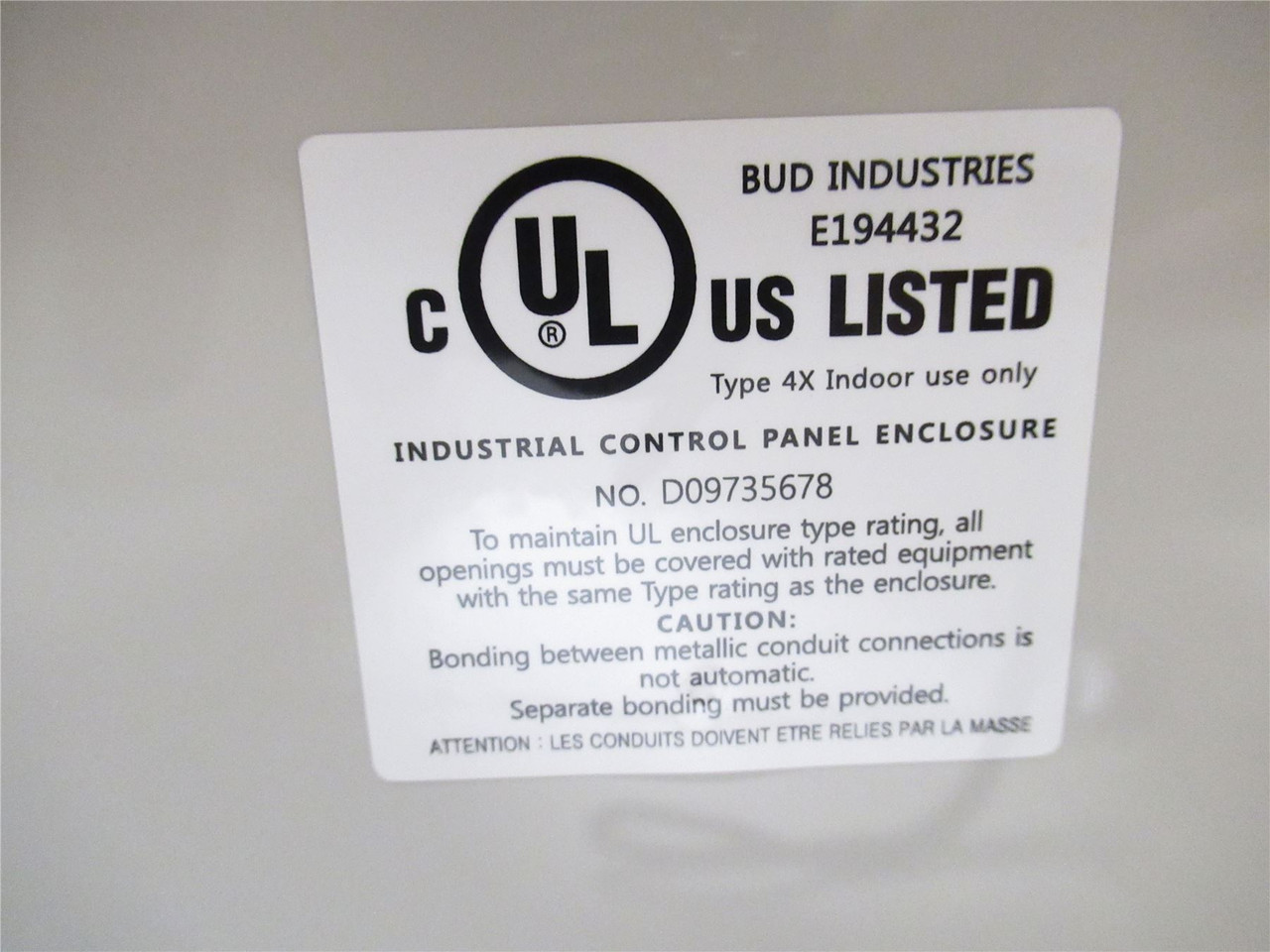 BUD NBB-10253; Plastic Enclosure 19.2" x 14.6" x 7.9" NEMA 4X