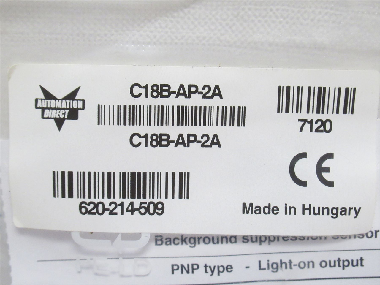 Automation Direct C18B-AP-2A; Photo Sensor; 	10-36VDC; PNP