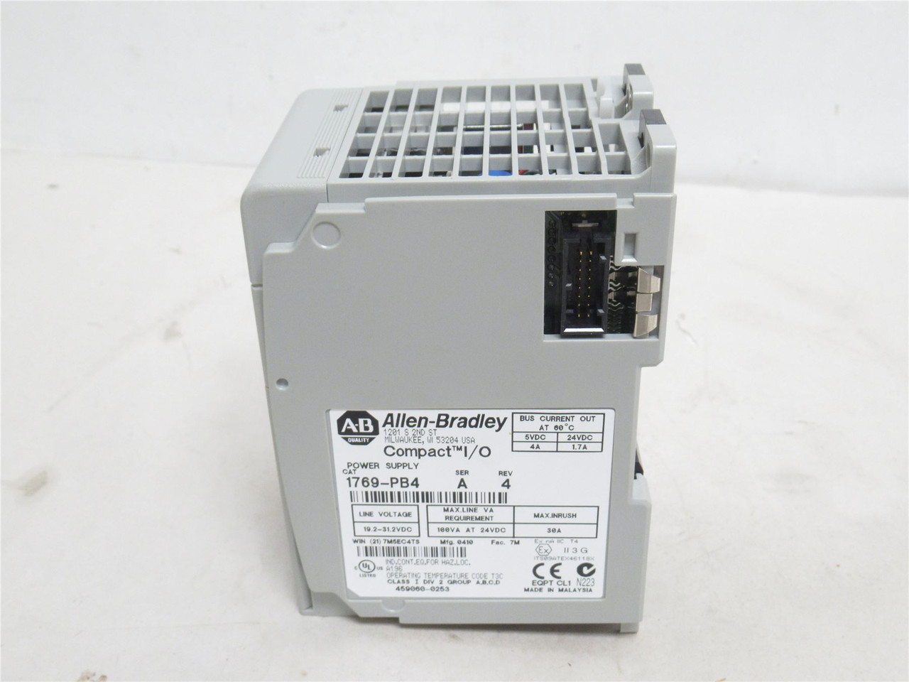 Allen-Bradley 1769-PB4; CompactLogix Power Supply 24VDC Input