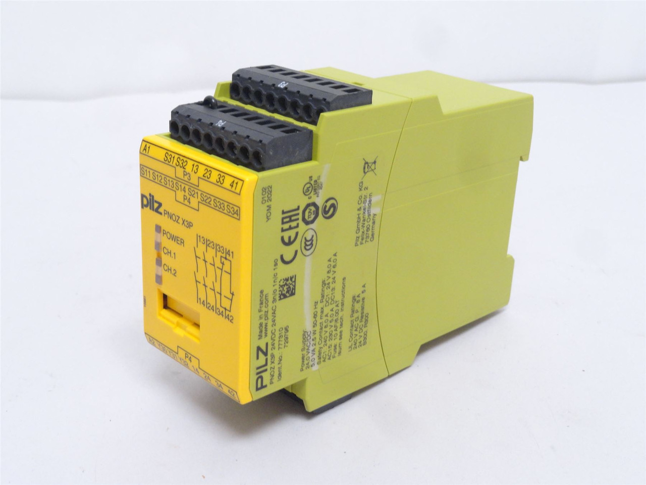 Pilz PNOZ X3P; Safety Relay 777310; 240VAC; Coil 24VDC