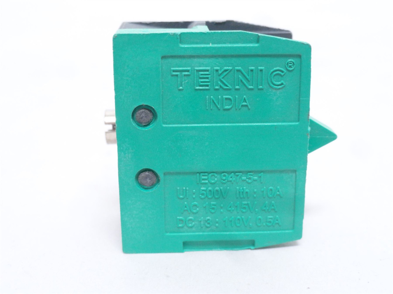 Teknic S3; Switch Contact Block; 10A;600VAC; 1-NO