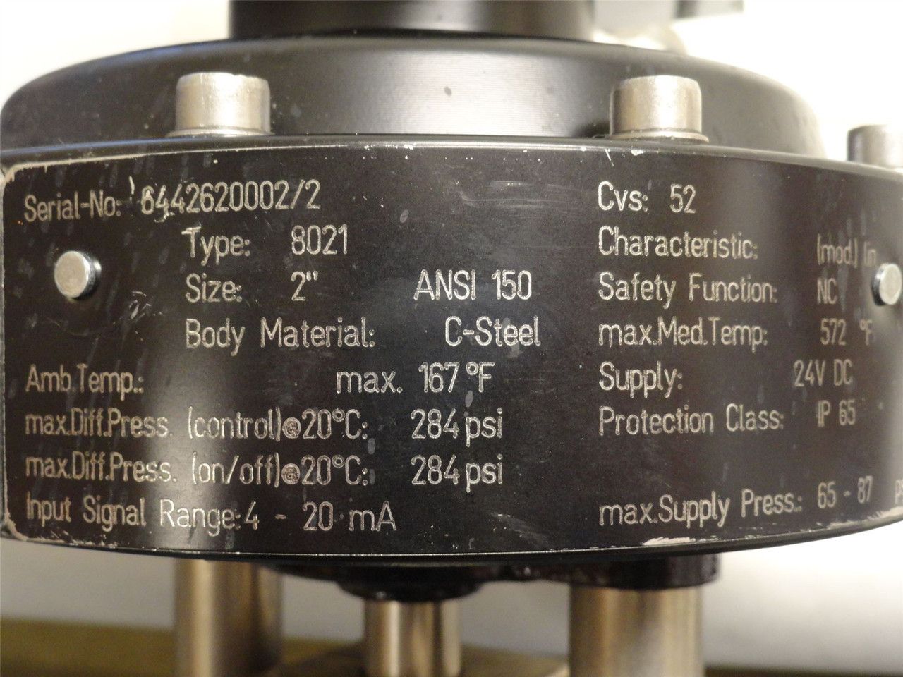 Schubert-Salazar 8021; High Temp Sliding Gate Valve Size: 2"