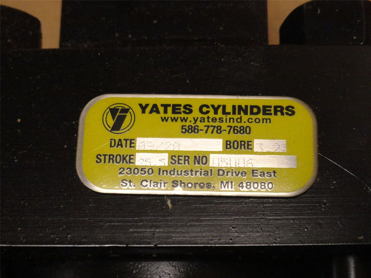 Yates H6C-B3.2N-25.50S1.75T2S41; Hyd Cylinder 3-1/4"ID 25.5"S
