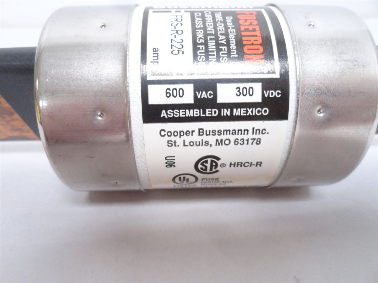 Bussmann FRS-R-225; Time Delay Fuse; 225A; 600VAC/300VDC