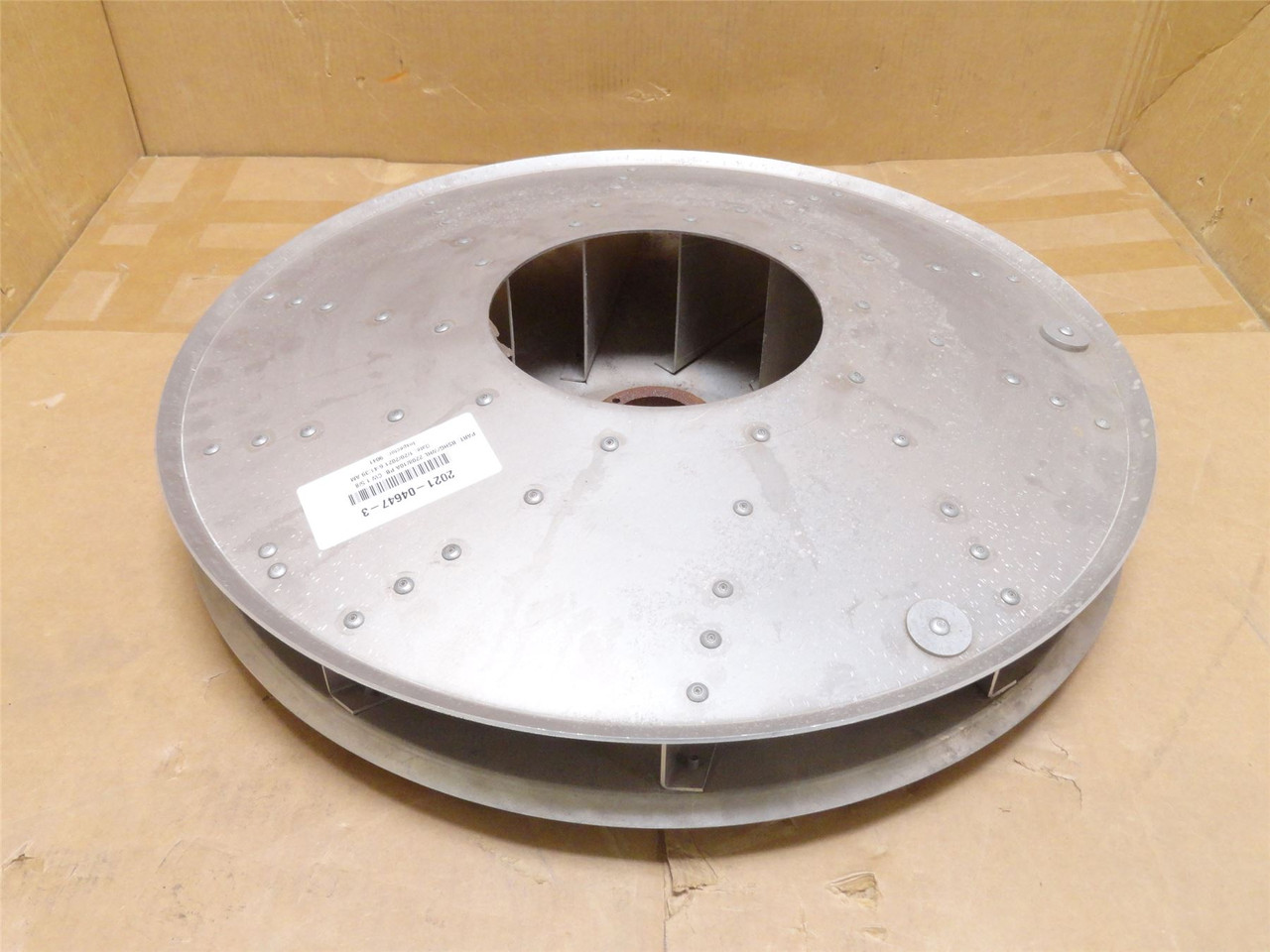 MFG- 2021-04647-3; Blower Wheel; 22"OD; 2208/10A PB CW 15/8