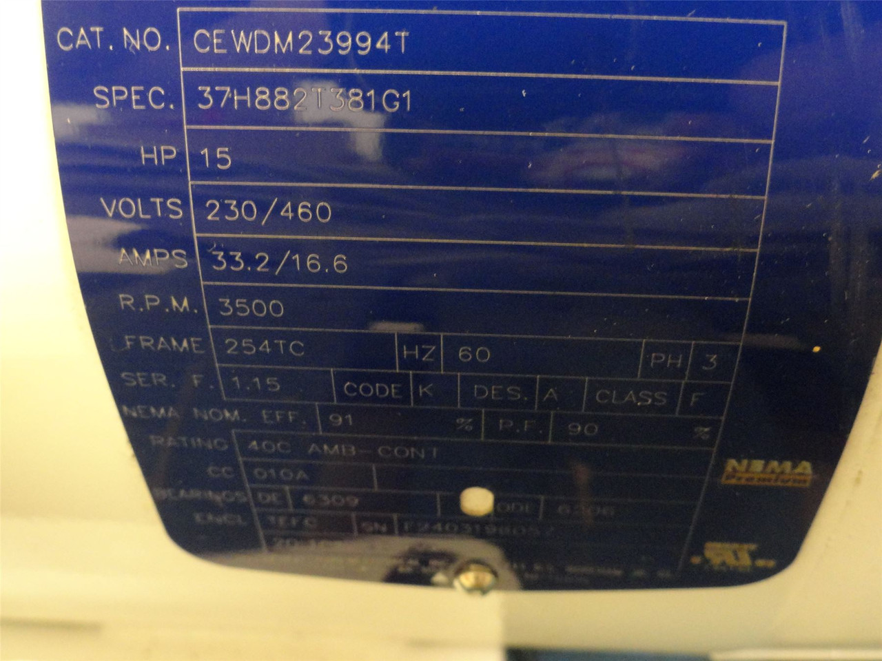 Ampco LCR40-250TC; Centrifugal Pump 15Hp 2-1/2" In; 2" Out