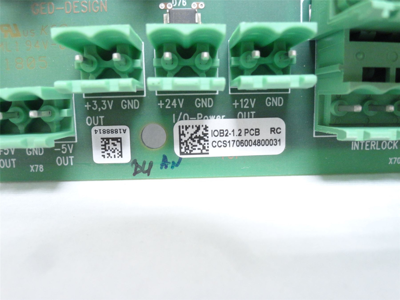 Zebra Z5543046-P1; VGA Connection PC Board IOB2-1