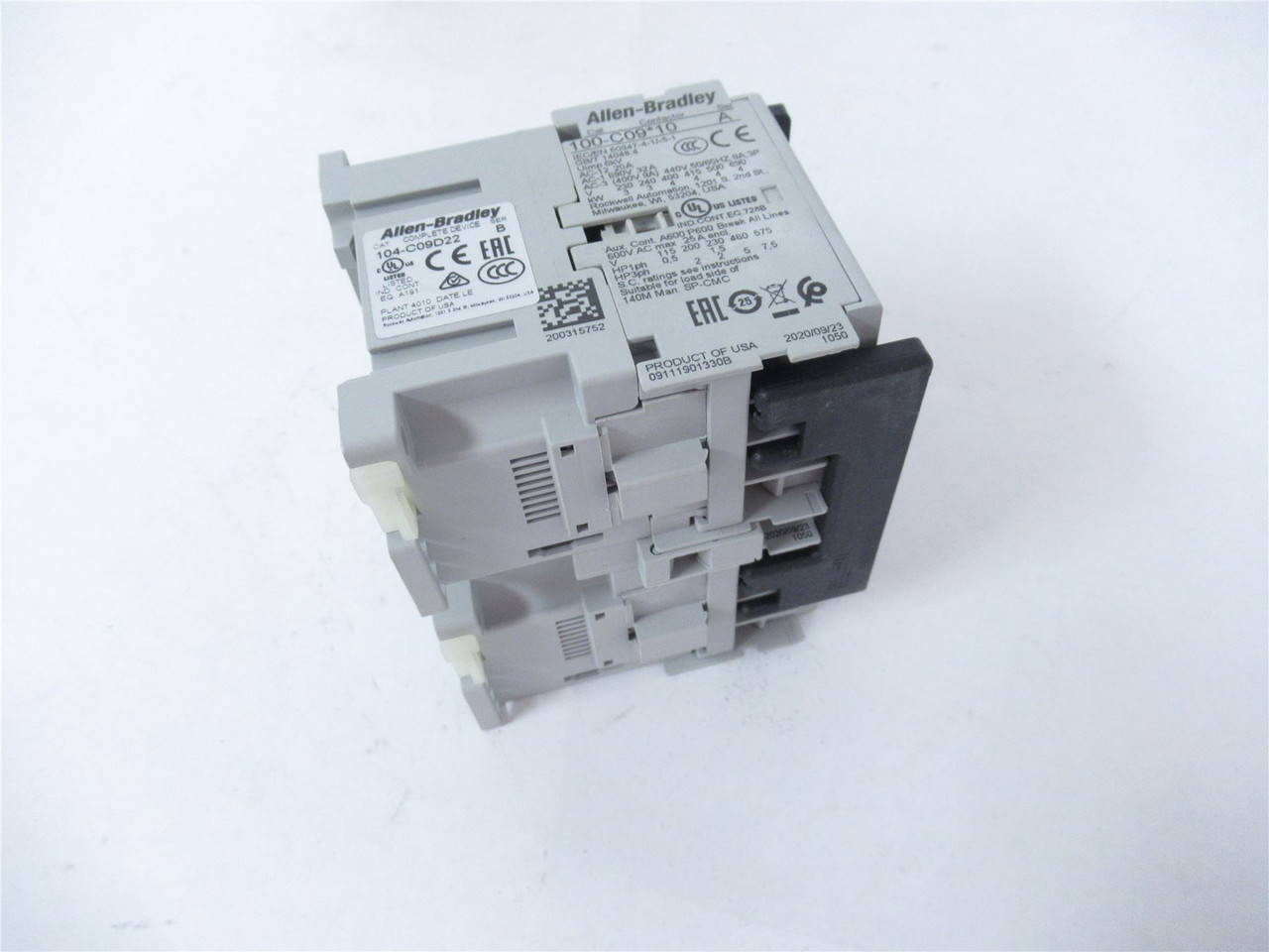 Allen-Bradley 104-C09D22; Reversing Contactor 9A Coil: 120VAC