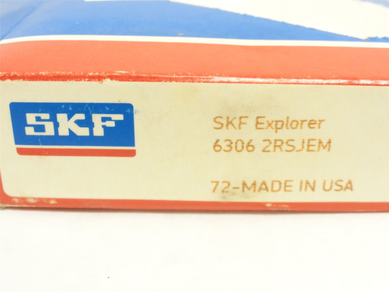 SKF 6306-2RSJEM; Ball Bearing 30mm ID x 72mm OD x 19mm Wide