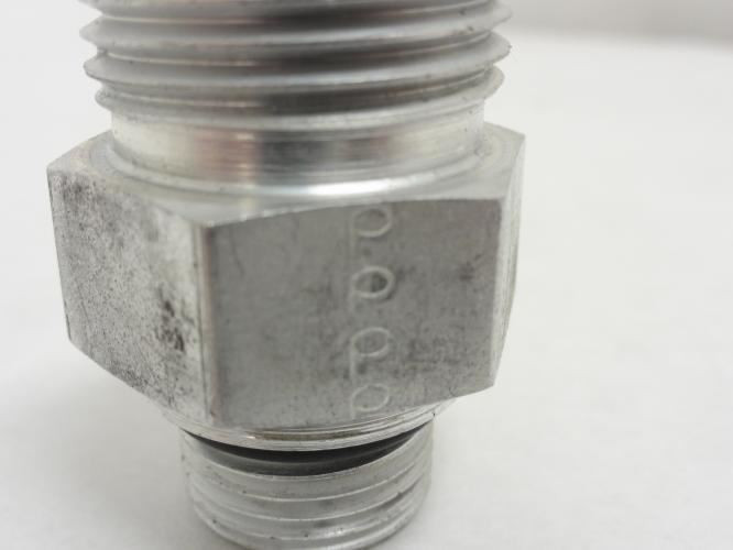Parker 12-8 F5OX; Straight Adaptor 3/4 JIC to 1/2 Boss