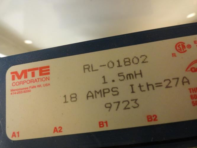 MTE RL-01812; Line Reactor 1.50mH