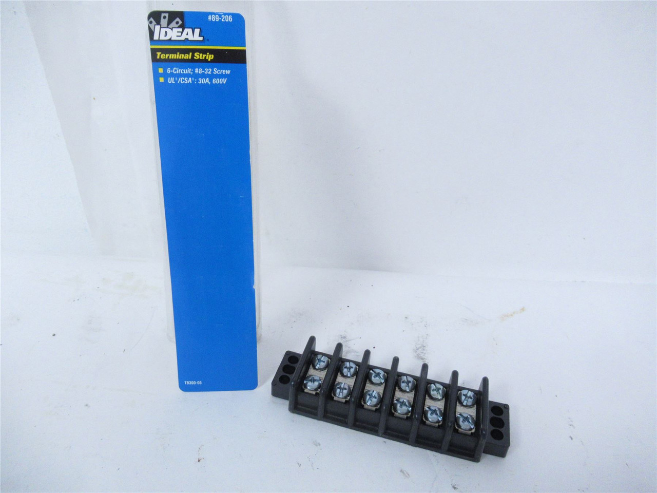Ideal 89-206; Terminal Strip 6 Pole 22-10 AWG; 89 Series
