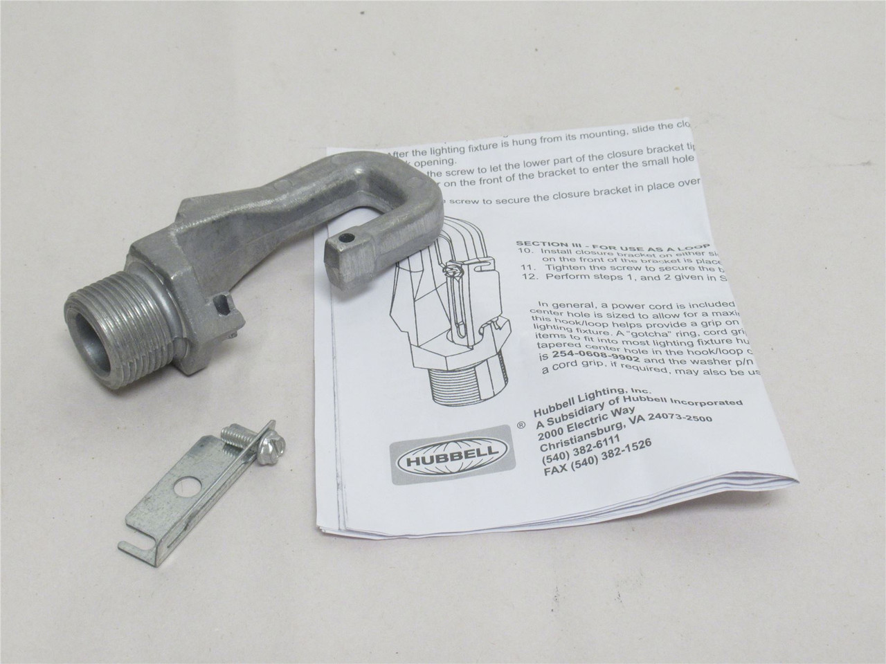 Hubbell HOOK/LOOP; Combination 3/4" Male Hanger; Hook & Loop