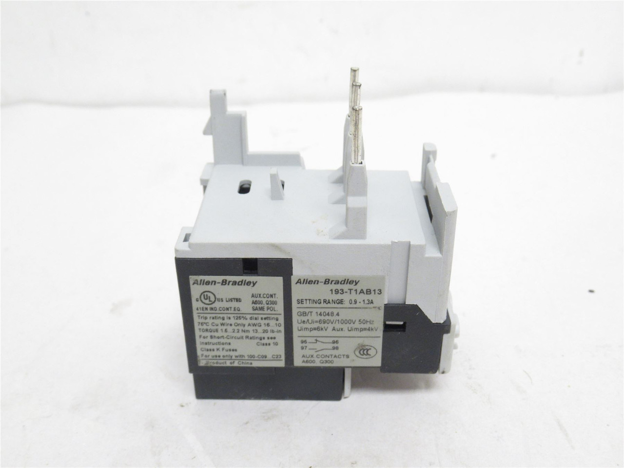 Allen-Bradley 193-T1AB13; Thermal Overload Relay; 0.9-1.3A