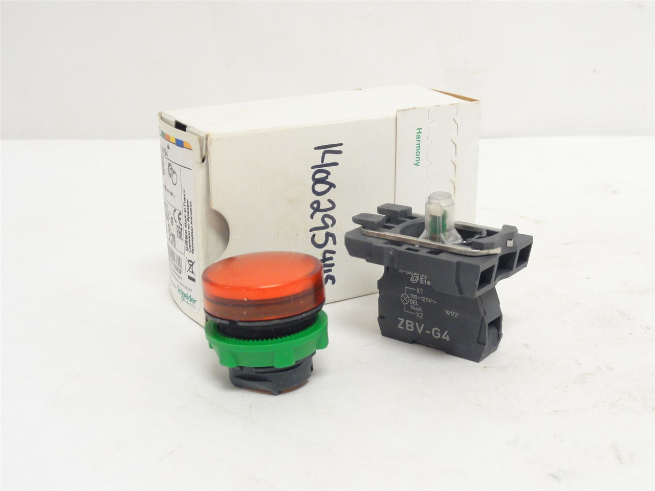 Schneider XB5-AVG4; Red LED Panel Indicator; 110/120VAC