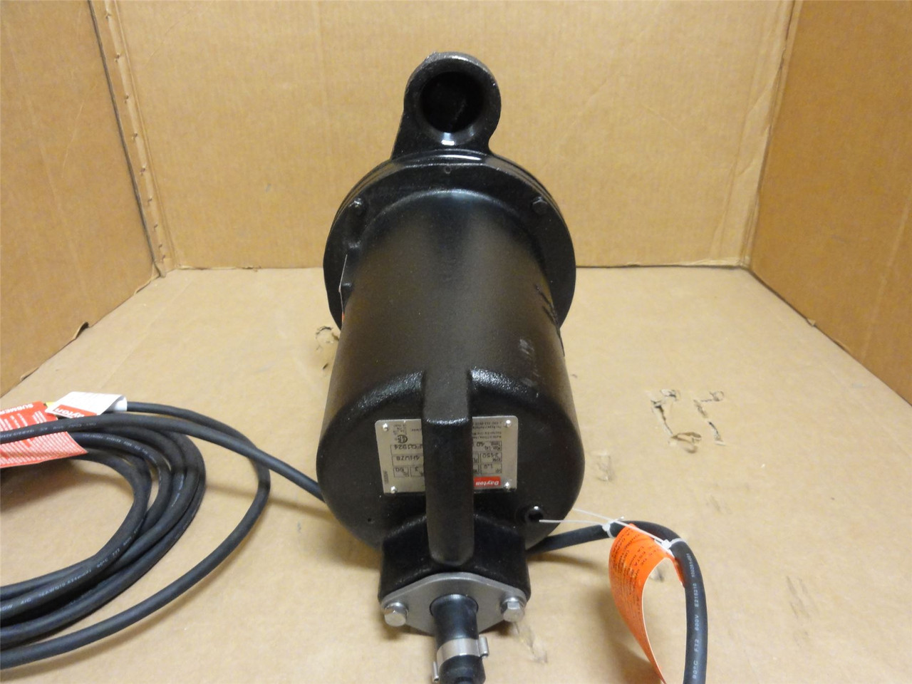 Dayton 4HU78; Effluent Pump 1HP 460VAC; 85GPM; 2NPT Discharge