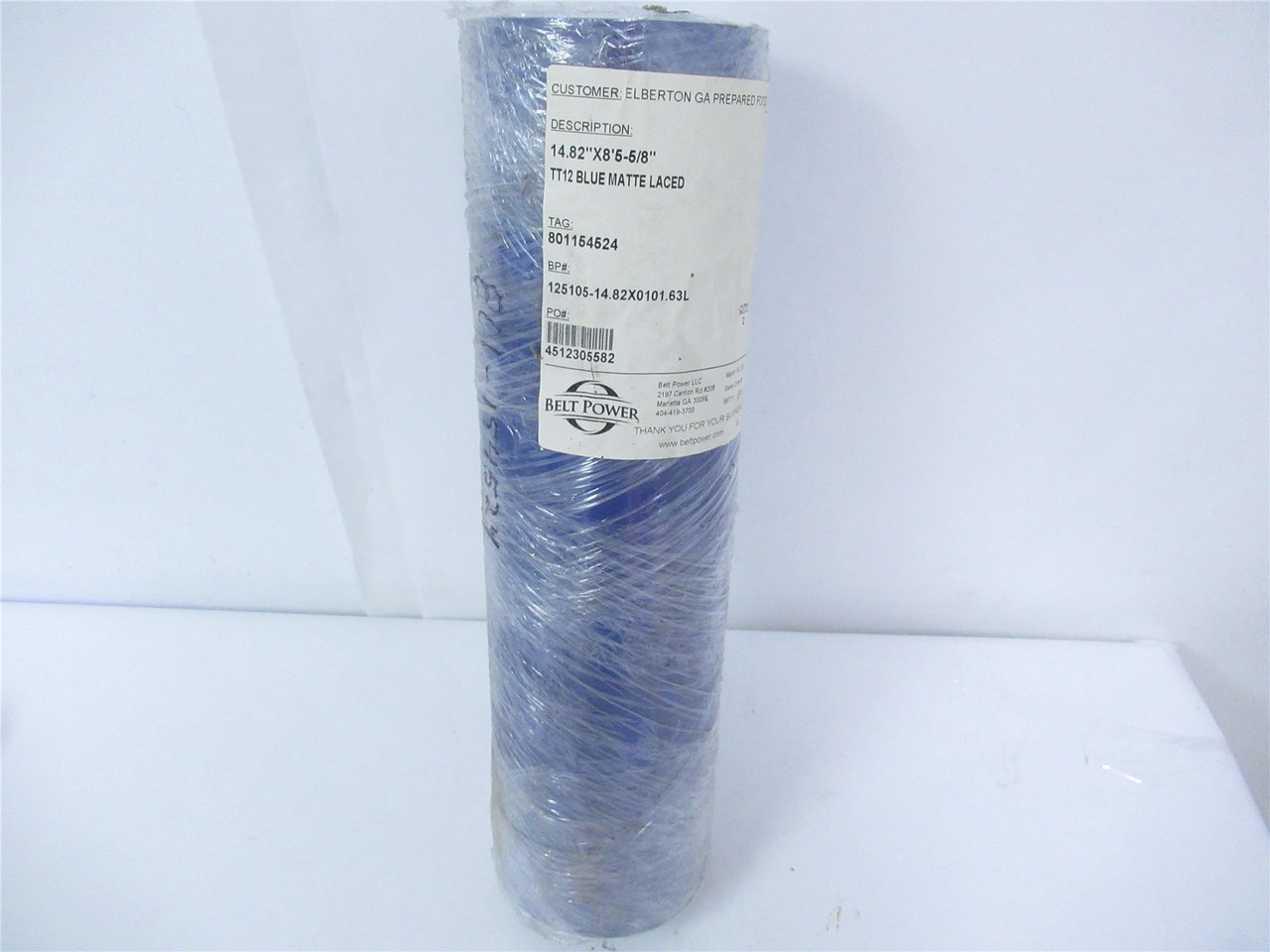 Belt Power 125105-14.82x0101.63L; Belt 14.82x8'5-5/8" Blue
