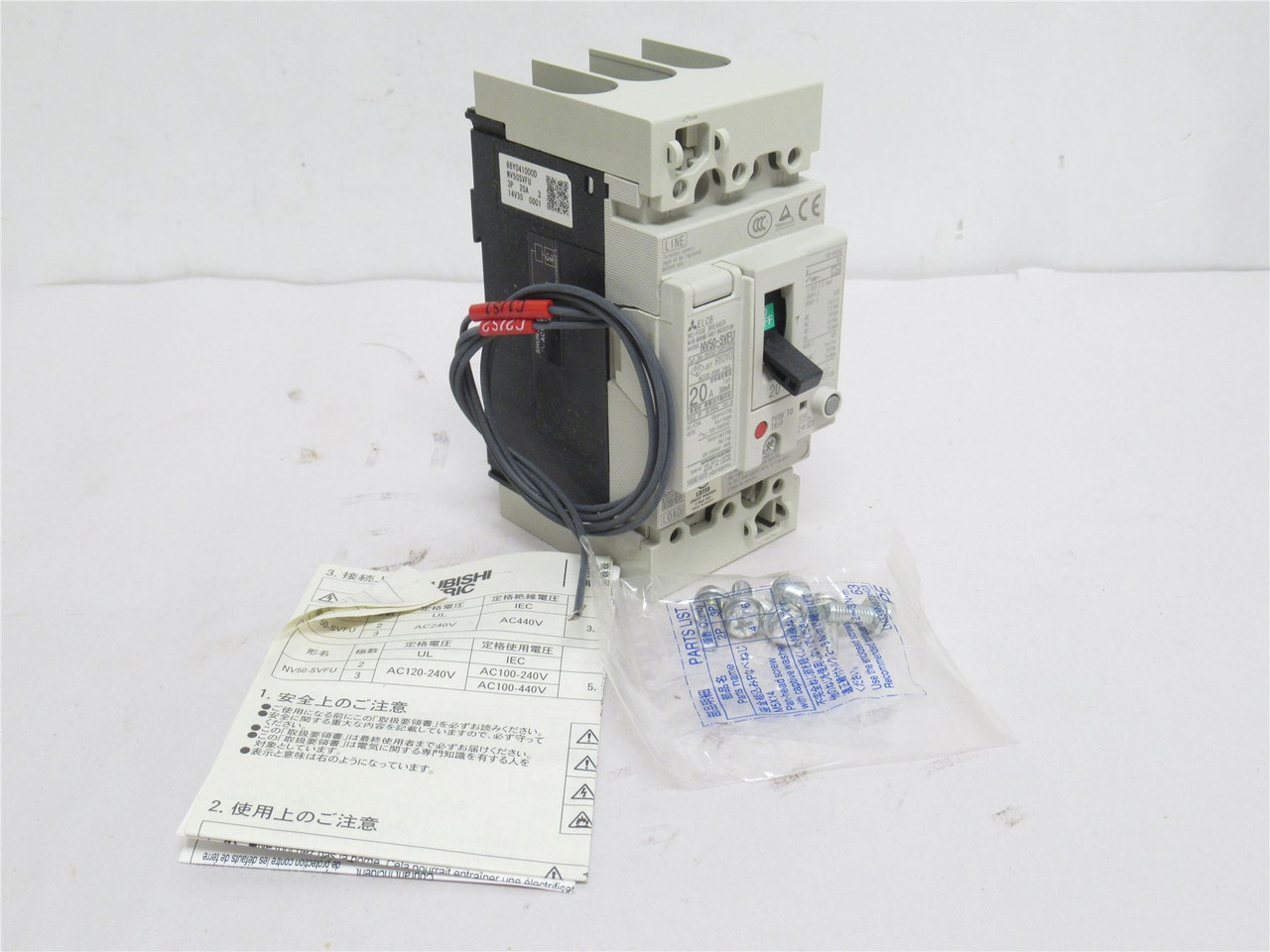 Mitsubishi NV50-SVFU-3P-20A; Circuit Breaker 20A 3P; 120-240V