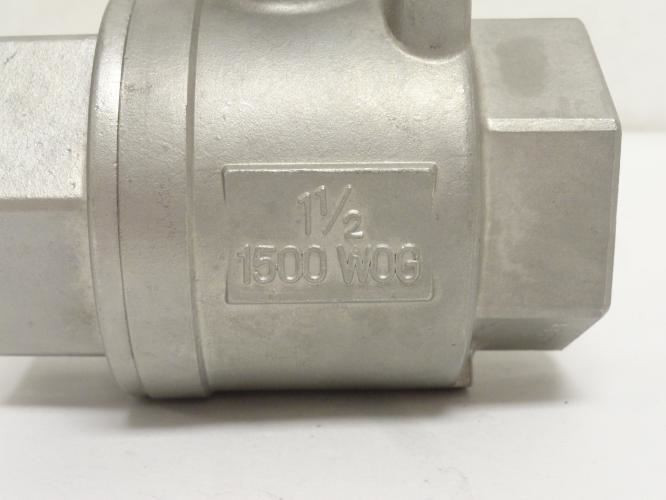 Industry-Std 20K959; Ball Valve; SS; 1-1/2NPT; NO HANDLE