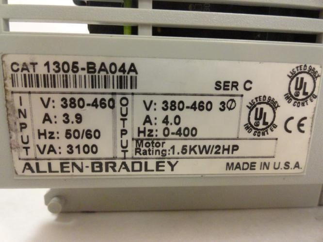 Allen-Bradley 1305-BA04A; Micro Drive; 2Hp (Missing cover)