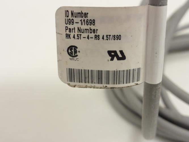 TURCK U99-11698; Euro-Fast Molded Cordset 300V 10' Long