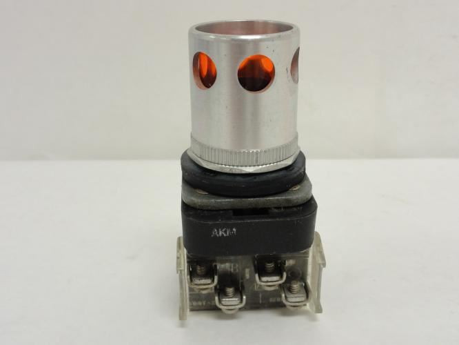 Allen-Bradley 800T-PA16A; Momentary Contact Push Button; Amber