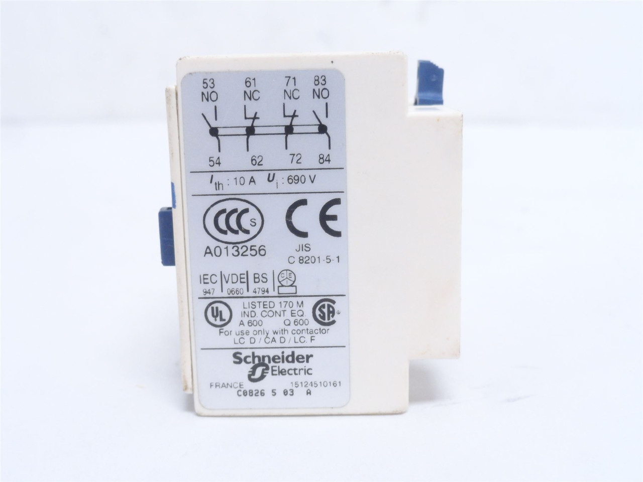 Telemecanique LADN22; Auxiliary Contact Block; 2NO-2NC; 690VAC