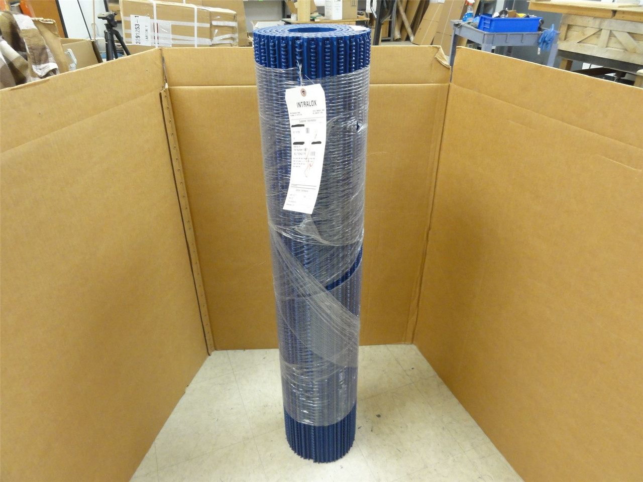 Intralox S1600-48-10; Blue Conveyor Belt 48" Wide x 10' Long