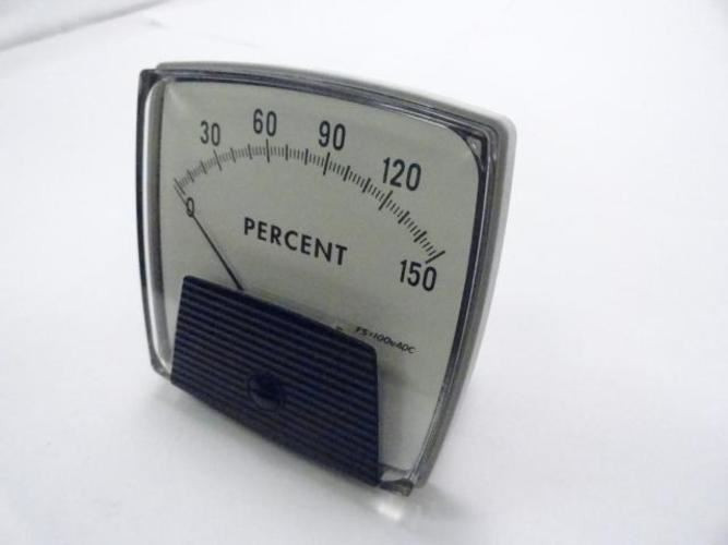 Carlton Bates 250300DRPZ; Panel Meter; 0-150 Percent