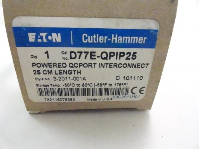 Eaton D77E-QPIP25; Powered QCport Interconnect Cable; 25cm L